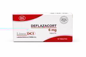DEFLAZACORT 6MG X10 TABLETAS